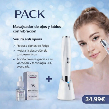 PACK LumiCare Eye & Lip – Masajeador de ojos y labios + Sérum antiojeras